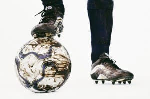 Soccer ball and cleats