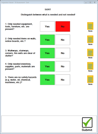 Typical Audit Kit Inspection Form